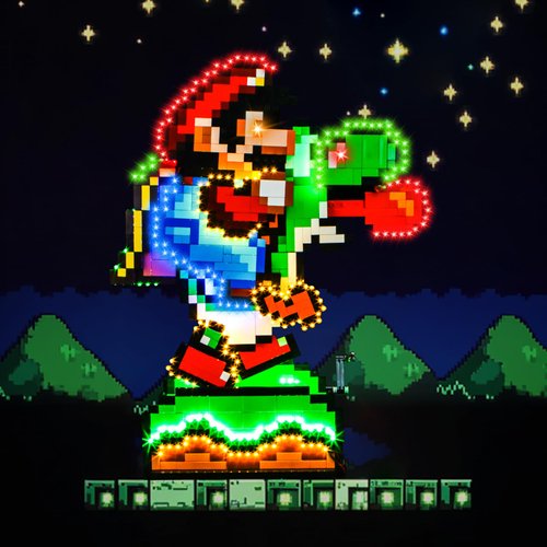 BRICKSHINING LED Lighting Compatible with Lego Mario & Yoshi 71438, Light Kit Compatible with Lego 71438, Giving Light to Model, NOT Included The Model SetTypical Version