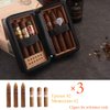 G galiner Cigar Humidor Travel leather Case Cedar Wood Portable Cigar Box Removable Cedar Tray Black Gift Box