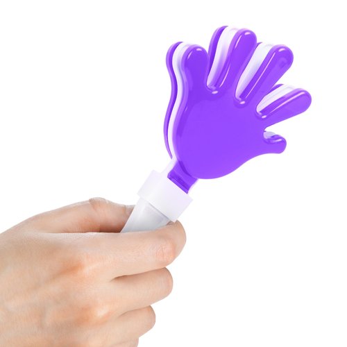 Windy City Novelties 12-Pack Purple & White 7" Inch Mini Hand Clappers Noisemakers in Bulk