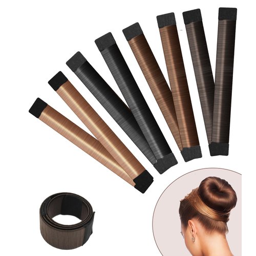 YANVIPERISK Hair Bun Maker 4 Pcs, Magic Hair Donut for Kids & Women | DIY Shaper for Easy Ballerina Hairstyles | Hair Donuts for Buns | Bun Maker for Long Hair