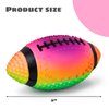 AMOR PRESENT Shindel Inflatable Football, 9 Inches Rainbow Rubber Football Mini Football for Kids Adults Football Party Favors, Fun Outdoor Toss Games, Pet Training Sports Toys