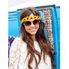 WILLBOND 8 Pieces Sunflower Crown Hair Wreath Daisy Flower Headbands Hippie Headbands Adjustable Floral Bridal Headpiece for Hippie Party Wedding Festivals Photo Props