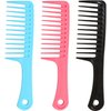 Acooruiteng 3 Pcs Wide Tooth Comb - Durable, Anti-Static Detangling Comb for All Hair Types