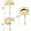 Aswewamt 3 Pcs Gold French Hair Clips, 1Inch Metal High Ponytail Hair Buckles Decorative Barrettes Strong Hold Hair Clips Accessories for Women
