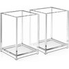 MaxGear Pen Holder 2 Pack Clear Acrylic Pencil Holder for Desk, Pen Cups for Desk Supplies Holders, Acrylic Cup Holder for Toothbrush, Straw, Makeup Brush Holder, School Home Office Desk Accessories