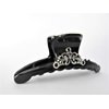 Generic Black and silver metal design hair claw clip for fine, thin hair