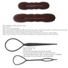 iFlyMars Hair Accessories Set - Foam Sponge Bun Shapers, Magic French Twist Clip, Snap Bun Makers, Elastic Bands, and Hair Pins (Brown)