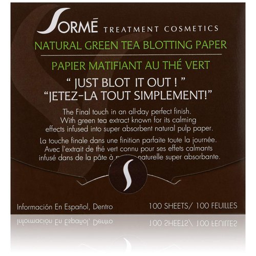 Sorme' Treatment Cosmetics Blotting Paper, Green Tea, 0.5 oz.