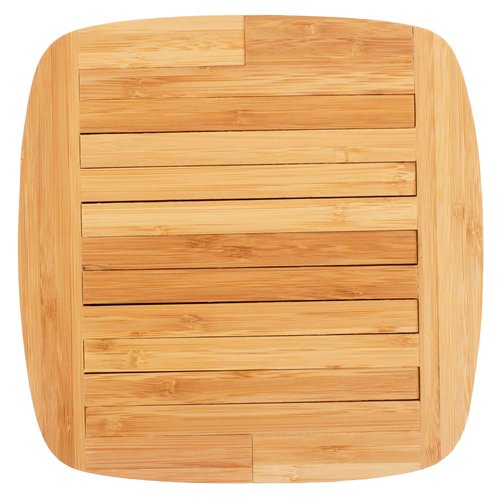 Totally Bamboo Expandable Bamboo Trivet, 8.75" by 8.75", Brown