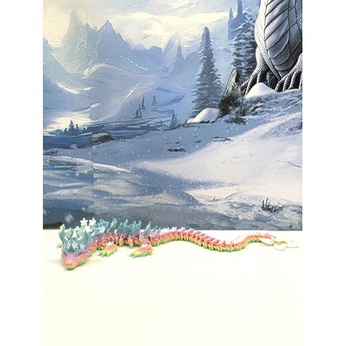 Articulated Cherry Blossom, 12" 3D Printed Rainbow Cherry Blossom, Home Decor Executive Desk Toys,Fidget Toys for Autism/ADHD D060-DR