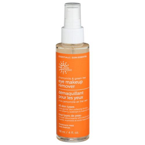 Earth Science, Makeup Remover Eye Chamomile Green Tea, 4 Fl Oz