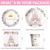 HIPVVILD Princess Party Decorations Tableware - Princess Birthday Party Supplies Include Dinner Plates, Dessert Plates, Cups, Napkins, for Princess Birthday Baby Shower Party Decorations | Serve 24
