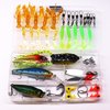 SUPERTHEO Fishing Lures Fishing Spoons Frog Lures Soft Hard Metal Lure Crank Popper Minnow Pencil Jig Hook for Trout Bass Salmon with Tackle Box