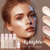 Mysense Liquid Highlighter Makeup, Natural Glow Face Highlighter Stick, Silky Smooth Light Liquid Luminizer, Long Lasting Highlight Face Illuminator Make up, #01 Moonlight White