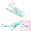 2 in 1 Mini Hair Straightener, Portable Multifunction Fashion Travel Woman Ceramic Portable Ceramic Hair Straightener Curls Tool Ceramic Tourmaline Plate Beauty Flat Iron Heating Curler (green)