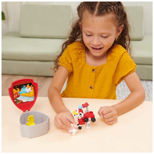 Paw Patrol, Big Truck Pups Marshall Action Figure with Clip-on Rescue Drone, Command Center Pod and Animal Friend Kids Toys Ages 3 and up