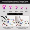 Towenm B7000 Clear Glue with 4000PCS Hot Pink AB Rhinestones for Crafts Clothing Fabric Shoes, Glue Fix Flatback Gems for Nails Face Jewelry, Mixed 5 Sizes 2mm 3mm 4mm 5mm 6mm Diamond Bejeweled Kit