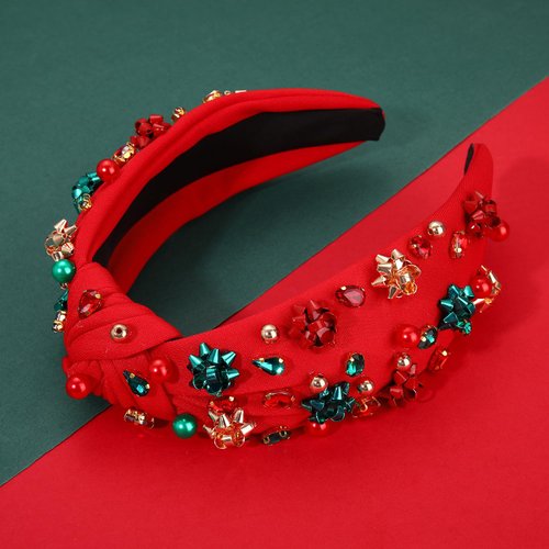 Christmas Headbands for Women, Christmas Bow Headbands, Christmas Bracelets Stack, Christmas Outfits Accessories, Christmas Party Decorations, Holiday Gifts, Ugly Sweaters Outfit (Pattern A)