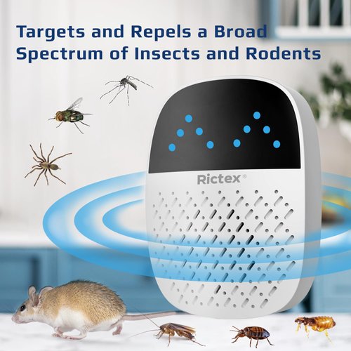 Ultrasonic Pest Repeller Plug-in: Mice & Rodent Repellent Indoor – Electronic Rat Repellent for Home, Get Rid of Roaches, Bugs, Mosquitoes, Ants & Flies – Safe & Humane, 2-Pack, Patent Pending