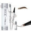 2024 New Magic Eyebrow Pencil,3D Waterproof Microblading Eyebrow Pen with 4 Fork Tip,Natural Makeup Long-Lasting Eyebrow Pencil,Makeup Fine Stroke Eyebrow Tattoo Pencil (Light Brown-B)