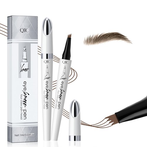 2024 New Magic Eyebrow Pencil,3D Waterproof Microblading Eyebrow Pen with 4 Fork Tip,Natural Makeup Long-Lasting Eyebrow Pencil,Makeup Fine Stroke Eyebrow Tattoo Pencil (Light Brown-B)