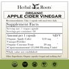 Herbal Roots Organic Apple Cider Vinegar Capsules with Mother and Organic Cayenne | 650 mg | 60 Vegan Capsules