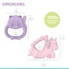 melii Baby Teether, 100% Food Grade Silicone, Multiple Soft Textures to Soothe Baby's Gums, Teething Toy, BPA Free, Unicorn & Cat