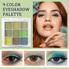 9 Colors Matte Colorful Eyeshadow Makeup Palette,Waterproof Shimmer Eye Shadow Makeup Palette,Highly Pigmented Long Lasting Nude Glitter Eyeshadow Palette for Women