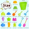 Holady 17 Pcs Beach Toys for Kids- Kids Sand Toys Includes Beach Bucket, Sand Mold, Sand Shovel, Rake,Sand Sifter Shovels,Sand Castle Toys - Sand Bucket and Shovel for Boys and Girls