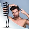 2 Pcs Men's Hair Styling Combs set Pompadour Wide Tooth Comb Texture Comb for Slicked Back, Adding Volume, Fauxhawk, 3 in 1 Hair pick Double Side Afro Comb for Hairstyle
