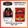 Cardboard Gold Soft Card Sleeves for Sportscards and Gaming Cards (100 Cardboard Gold Soft Card Sleeves For Standard Size Trading Cards)