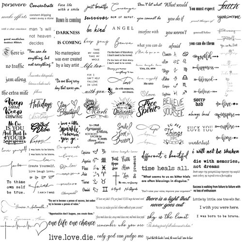 Waterproof Temporary Tattoo - 90 Sheets Realistic Fake Tattoos, 52 sheets Inspirational Words Tattoo stickers, 38sheets Wild Flower Floral Rose Sunflower Bouquet Body Stickers for Adult Women Men Kids