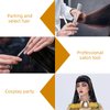 11PCS Hair Braiding Tools Ring Set with 8 Metal Pinky Hair Parting Rings/Braid Aid Finger Parting Tool, 1PCS Rat Tail Comb/Braiding Combs/ 2 Parting Tool Rings for Stitch Braiding Finger Tool