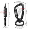 PANDENGZHE Locking Carabiner Clip 2.5" with Swivel Ring for Securing Pets, Dog Leash Harness, Camping, Hiking, Keychains