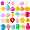 30pcs Easter Eggs Prefilled with Mochi Squishy Toy,Easter Eggs Colorful Plastic Easter Eggs Squeeze Toys for Easter Basket Stuffers, Easter Party Favor, Easter Eggs Hunt, Classroom Prize Supplies
