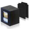 RADWIMPS Deck Box For MTG Commander Deck, Fits 100+ Cards, Magnetic Card Box Organizer With 2 Dividers & Window Display, Perfect for Magic Commander TCG, CCG Cards (Black&Blue)
