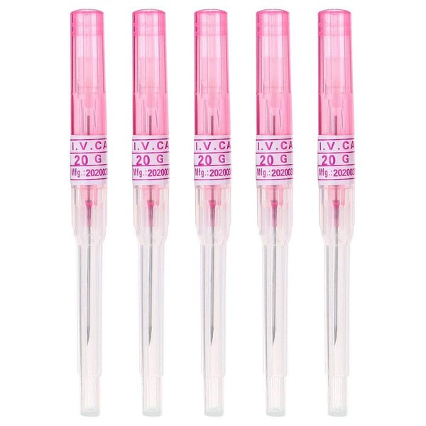 Piercing Needles,New Star 5PCS 20G Gauge Steel Catheter Piercing Needles Supply