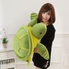 Sea Turtle Plushie Toy,14" Sea Turtle Stuffed Animals Plush Green Soft Plush Toys Hugging Pillows,Tortoise Plush Toys Doll Valentine's Day Birthday Gifts for Kids, Girls, Girlfriend (Green-14 inches)