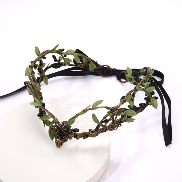 TIKCOOL Fairy Flower Crown for Women Forest Elf Antler Headband Bohemian Bride Hair Accessories Halloween Holiday Jewelry Accessories Gifts for Women (Pattern C)