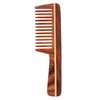 SVATV HANDCRAFTED ROSEWOOD COMB FOR DETANGLING HAIR FOR THICK, CURLY AND WAVY HAIR, NON-STATIC AND ECO-FRIENDLY WITH WIDE TOOTH FOR GROOMING HAIR COMB - (S-81A)