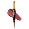 NILKJAR Chestnut Antique Rose Women's Matte Lipstick and Lip Liner Set,DNM Double-ended Design Lipstick and Lip Liner in One,Lasting Waterproof Lipstick and Lip Liners Combo Lip Liner Pencil Set 04#