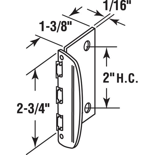 Prime-Line U 9888 Flip Action Door Lock – Reversible White Privacy Lock with Anti-Lock Out Screw for Child Safe Mode, 2-3/4” (Single Pack)