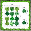 48Pcs St Patricks Day Stickers for Kids,1.5in Green Irish Shamrock Clover Label Self Adhesive Stickers,Saint Patricks Day Decorations Party Decals Seals Cards Envelopes Rewards Scrapbooking Supplies