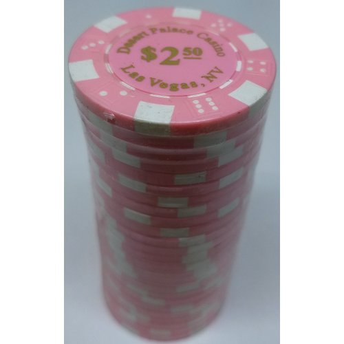 Poker Chips - (25) $2.50 Desert Palace 11.5 Gram Clay CompositeF