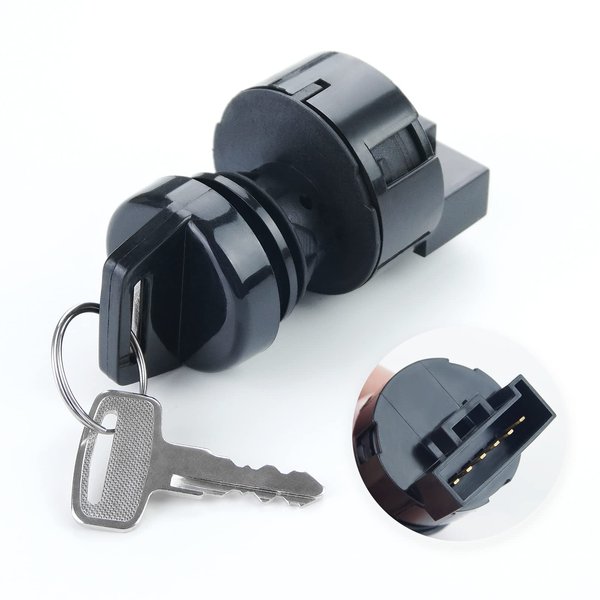 QUICKWOLF 4012165 Ranger Ignition Key Switch Compatible with Polaris Ranger 400 425 500 570 700 800 900 1000 RZR 570 800 900 1000 Sportsman 400 500 600 700 800 4011002 Off/Run/Start 6 Pin 3 Position