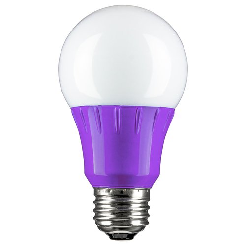 Sunlite 41527 LED A19 Colored Light Bulb, 3 Watts (25w Equivalent), E26 Medium Base, Non-Dimmable, UL Listed, Party Decoration, Holiday Lighting, 3 Count, Purple