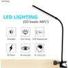 Vansuny Clip on Light LED Desk Lamp with Eye-Caring LED Light and Metal Clip, 11 Level Brightness 3 Color Modes, Power by USB Port 5W Flexible Gooseneck Reading Light for Home and Office (5W, Black)