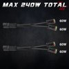 OFFROADTOWN 2PCS DT DTP Wiring Harness Adapters Connectors Splitters Plug n Play Wiring Harness 240w for LED Light Bar LED Pod Fog Lights Driving Light LED Cubes LED Work Lights