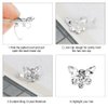 Ahoney 20PCS Butterfly Hair Clips Mini Clips for Hair Rhinestone Cute Hair Pins Decorations Hair Clips for Wedding Hair Barrettes Hair Accessories for Girls Women (White)