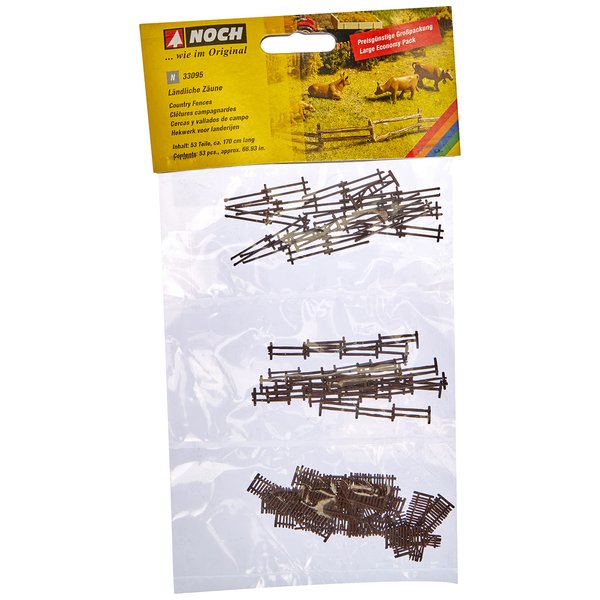 Noch 33095 Rural Fences 53Sect 170Cm N Scale Model Kit